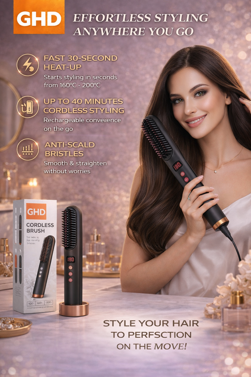 Italian GHD™ Smart Wireless Hair Brush