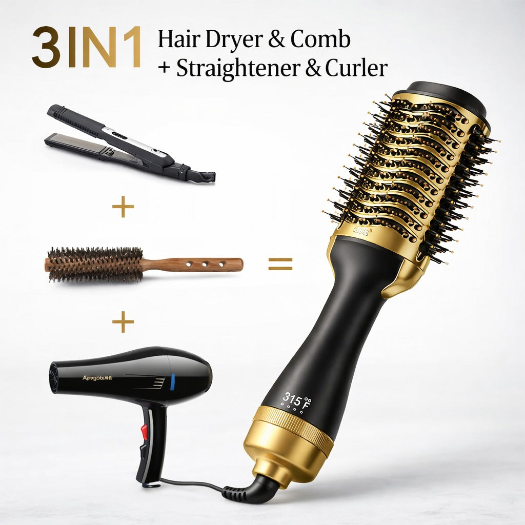 LuxGlow™ Italian 3-in-1 Ionic Hair Styler